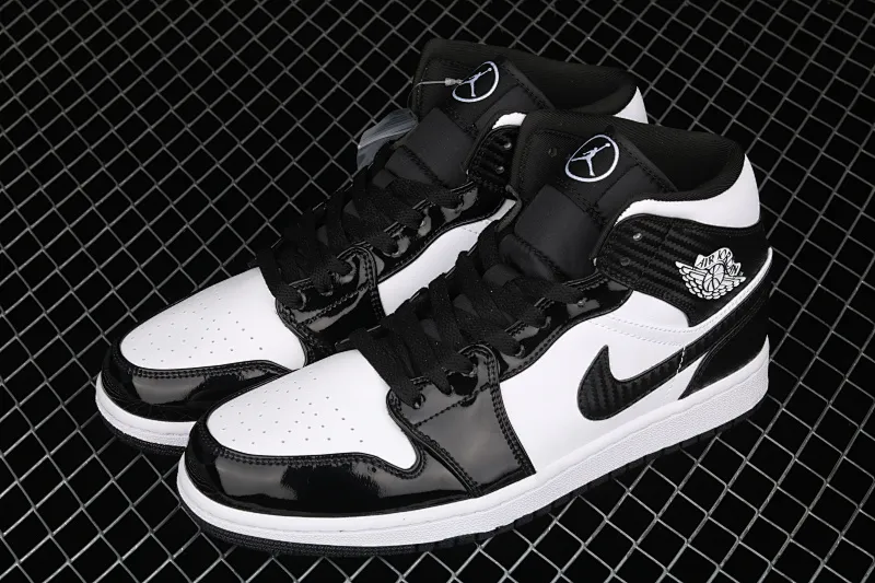 All Categories Air Jordan Jordan Series Basketball Shoes Air Jordan 1 Mid Air Jordan 1 Mid "All-Star" AJ1 Joe 1 China All-Star Black and White Patent Leather Mid-top Versatile Casual Sports Shoes DD1649-001